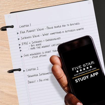 five star study app integration with scan, flashcard creation, and google drive sync