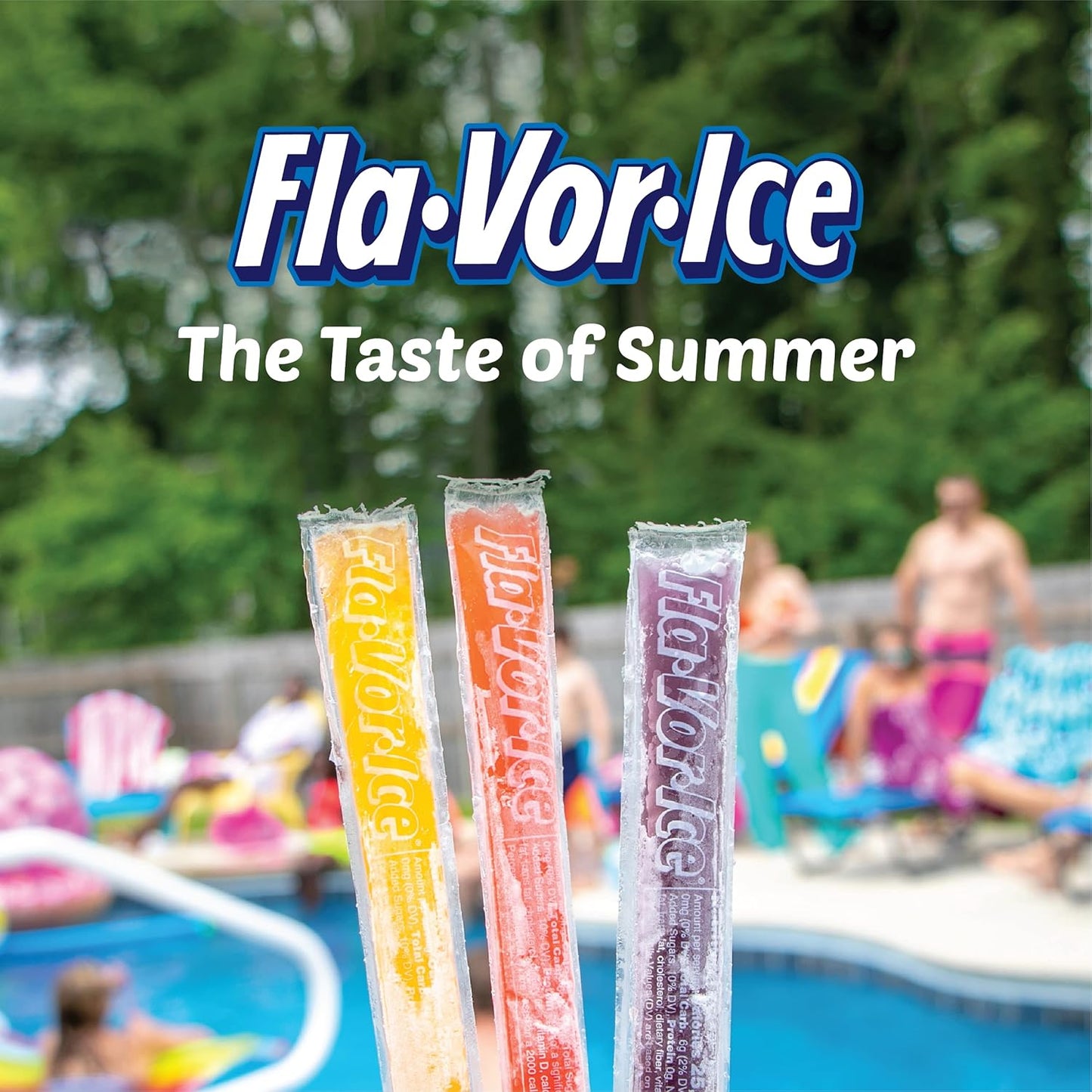 Fla-Vor-Ice Freezer Bars – Portable Poolside and Picnic Cooler Refreshment, 1.5 Oz Tubes in 100 Count Variety Pack