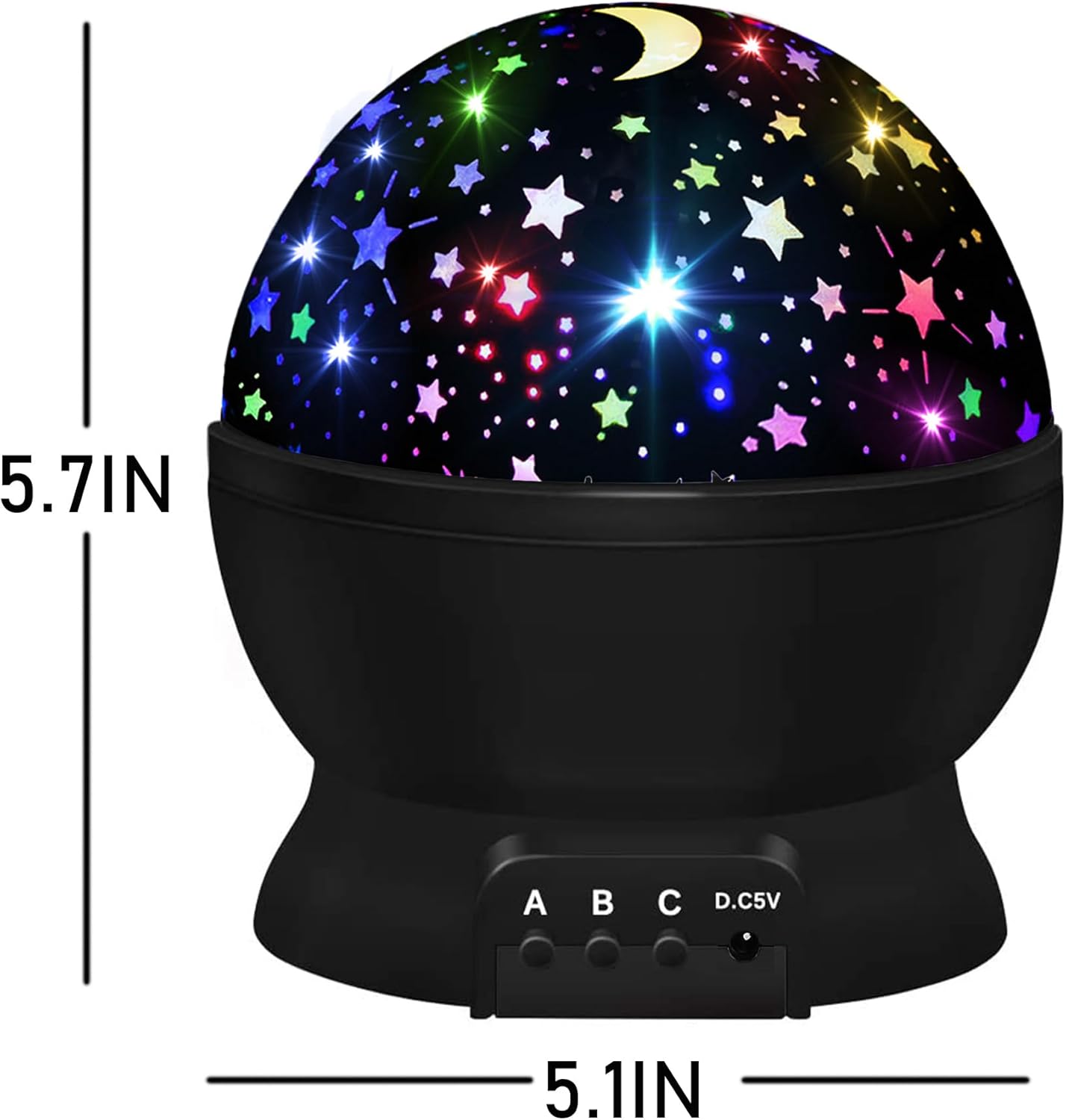 Flameless Star Projector Night Light for Kids – Cool to Touch, No Fire Risk, Safe for Nursery & Bedroom