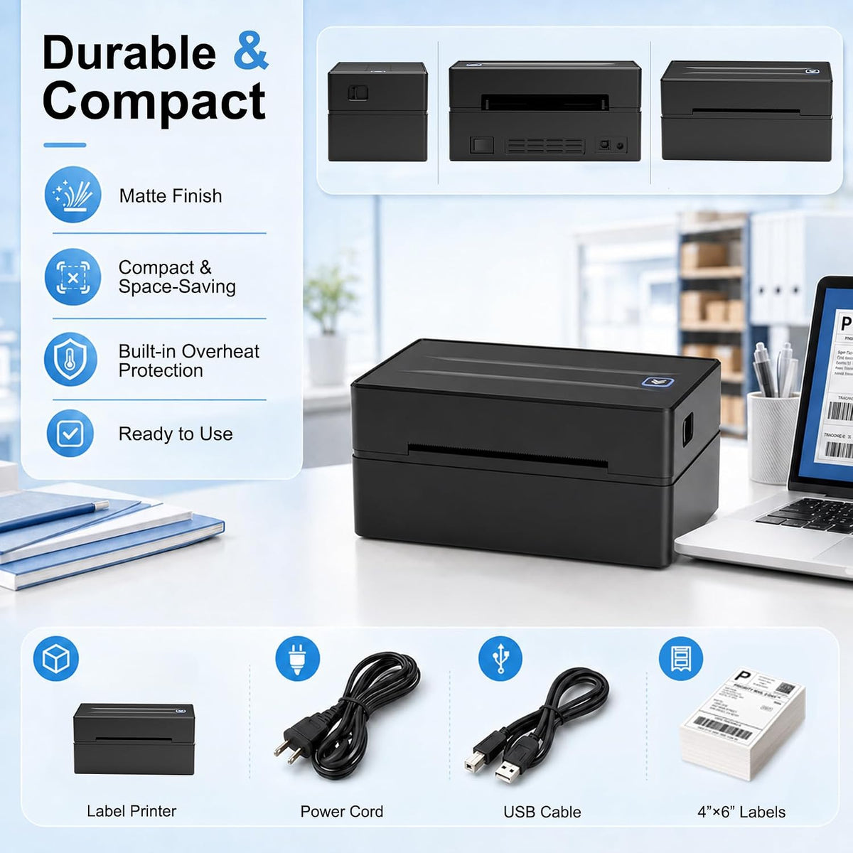 FlashLabel Pro 4x6 Thermal Shipping Label Printer – Practical Gift for Small Business Owners and Side Hustlers