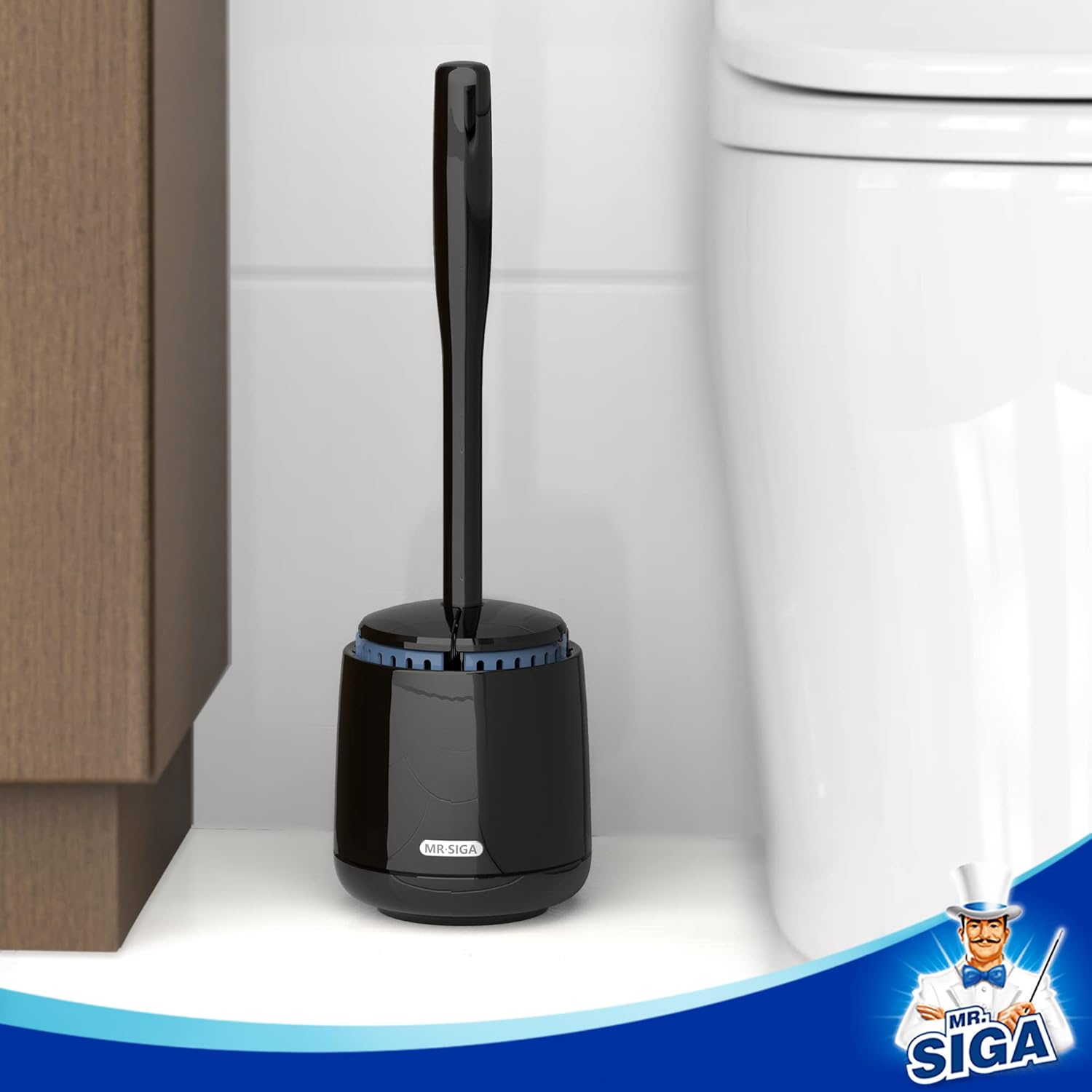 flat anti-slide base with compact 5.1" x 5.1" footprint for space-saving stability