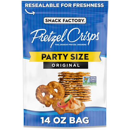flat, thin pretzel chip design that eliminates the doughy center
