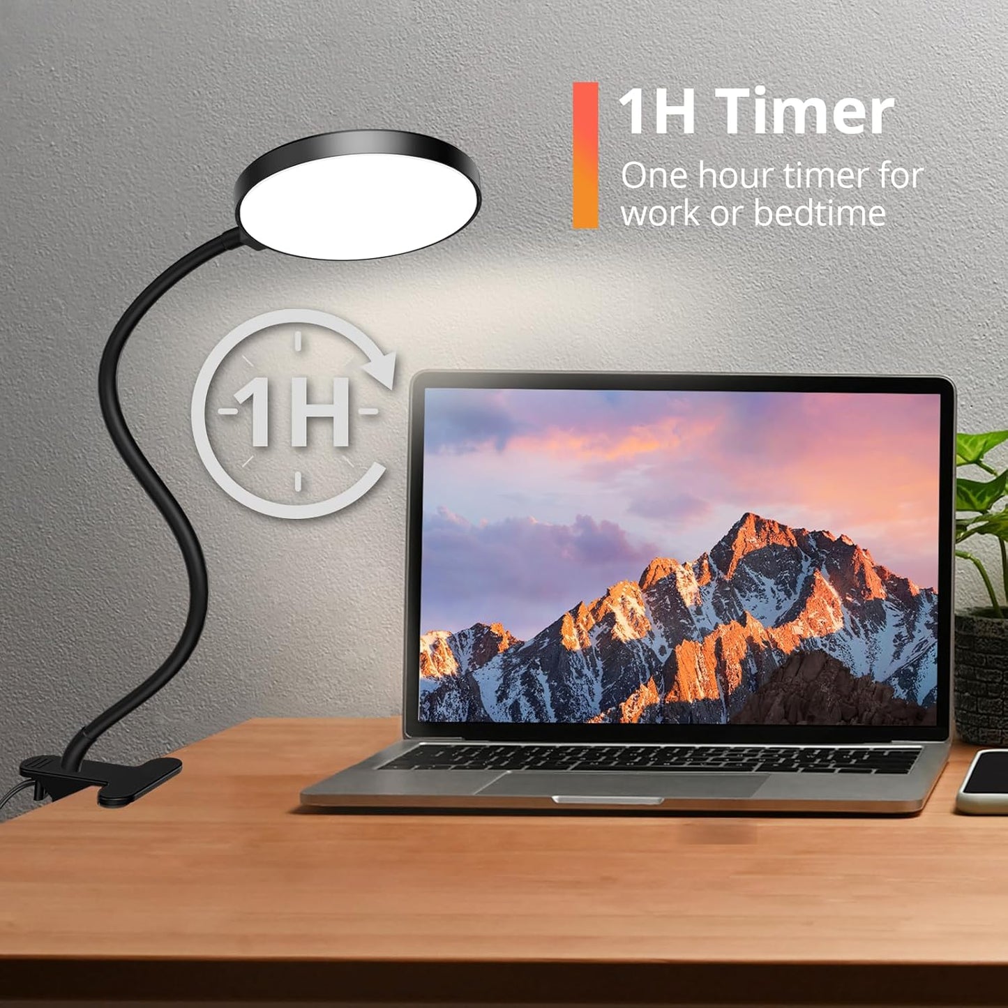 flexible 180° aluminum gooseneck for precise light direction