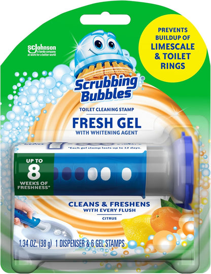 flush-activated gel stamp that releases freshness with every flush