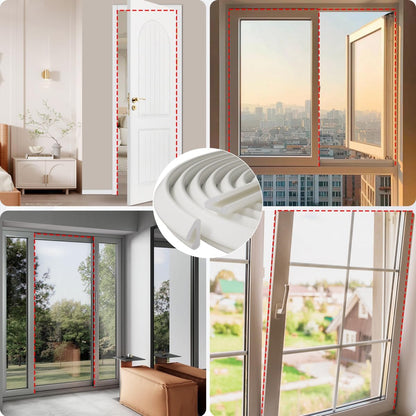 FoamGuard Thin Foam Door Frame Seal – Nursery Quiet Time Seal for Restful Naps, Reduce Hallway Draft and Outside Sound