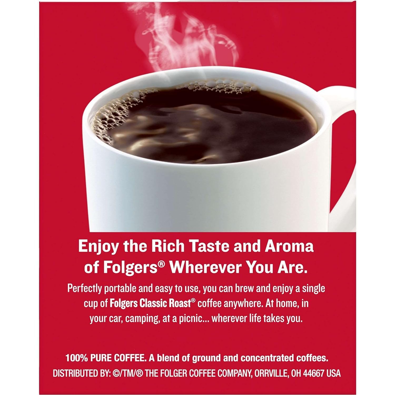 Folgers Coffee Singles – Pre-Measured Single-Serve Bags for Tiny Kitchens and Studio Apartments