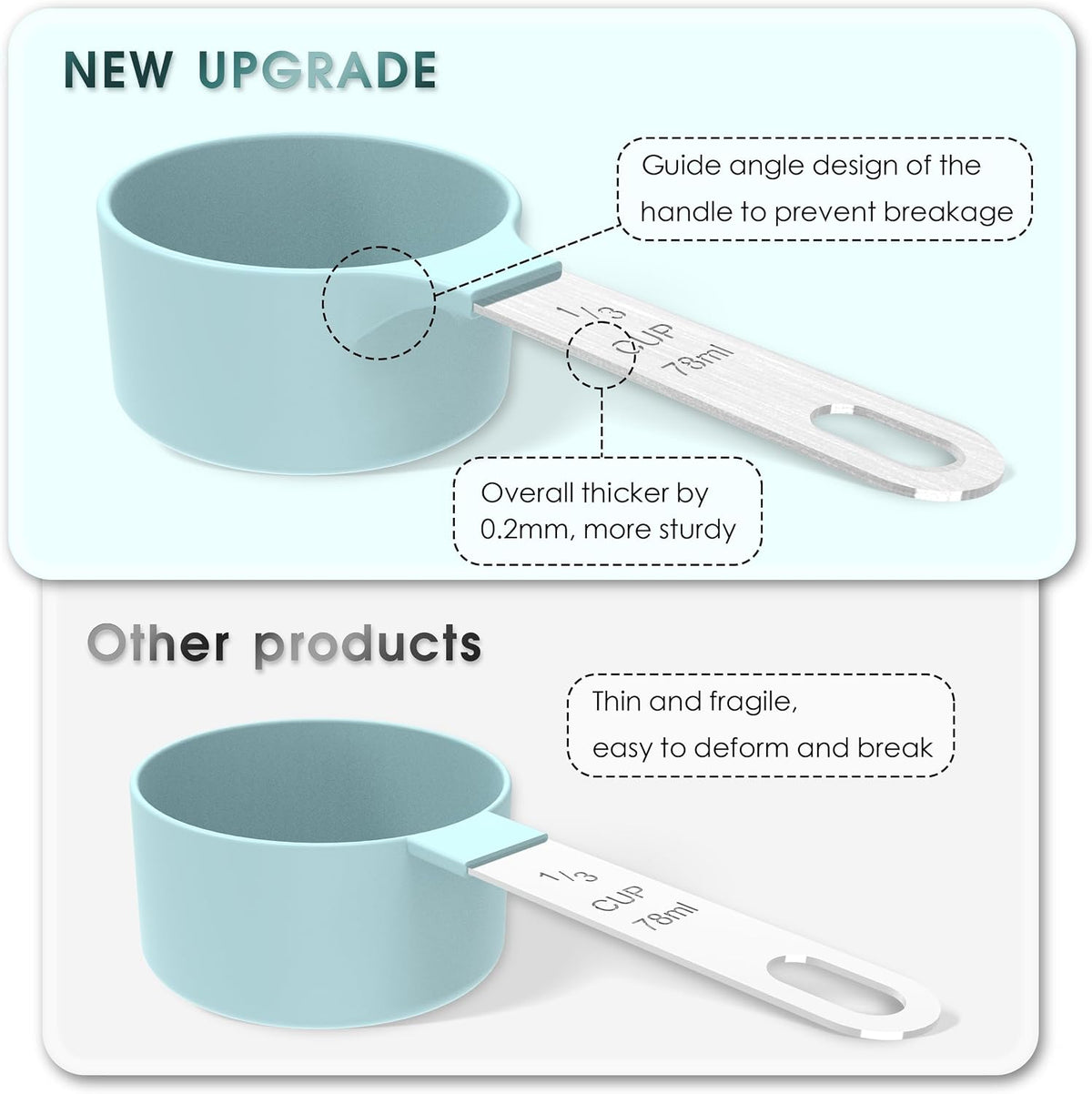 food-grade 18/8 stainless steel paired with food-safe plastic