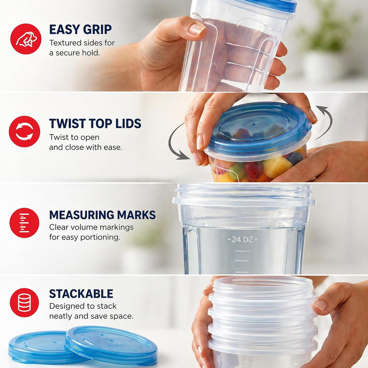 food-grade bpa-free polypropylene construction