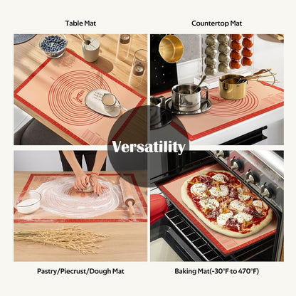 Food-Grade Pastry Mat – Calm and Clean Baking Experience with Easy Wipe-Down Surface