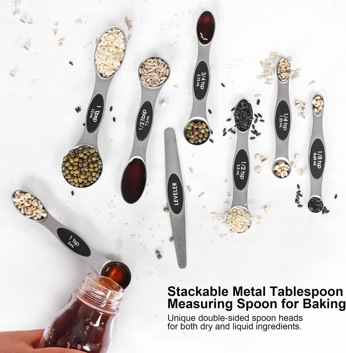 food-grade stainless steel body with smooth, non-sharp edges