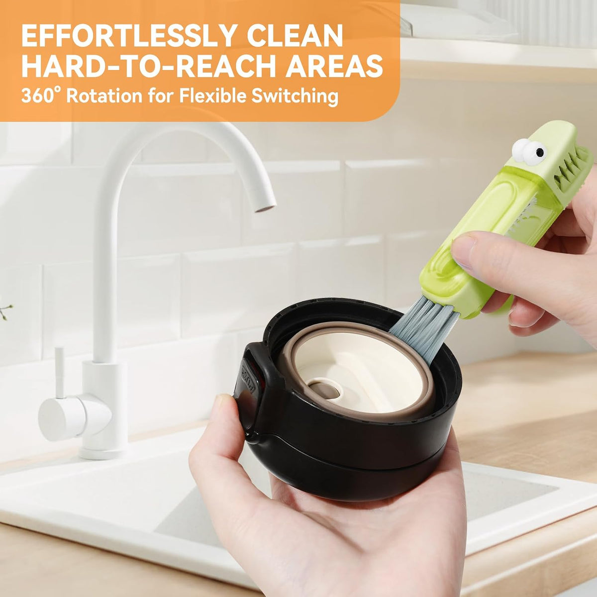 food-safe silicone brush head that will not scratch glassware