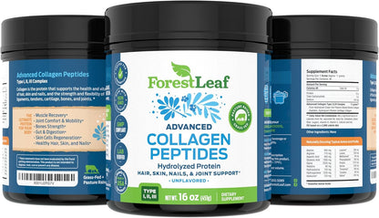 ForestLeaf Collagen Peptides Powder - Thoughtful Birthday Gift for Her, Anti-Aging Beauty Supplement Mom Will Love