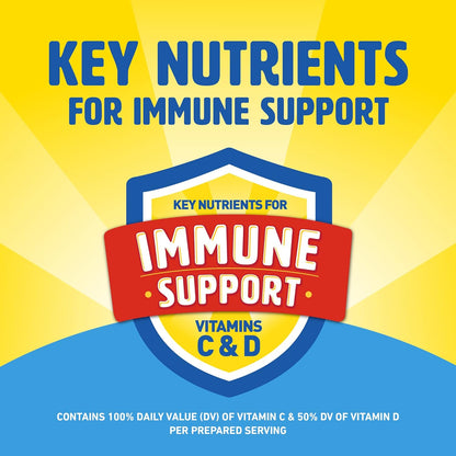fortified blend of vitamins and minerals including calcium, iron, vitamin d, and b-complex