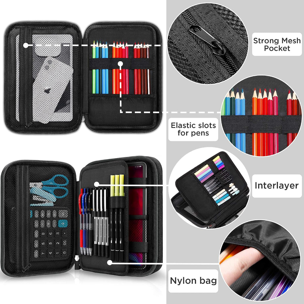 four compartments for sorted organization