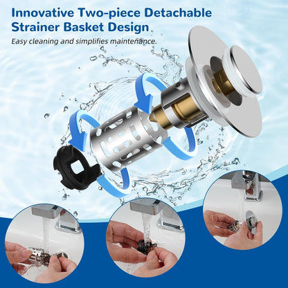 four included o-rings for compatibility with drain holes 1.1" to 2.36"