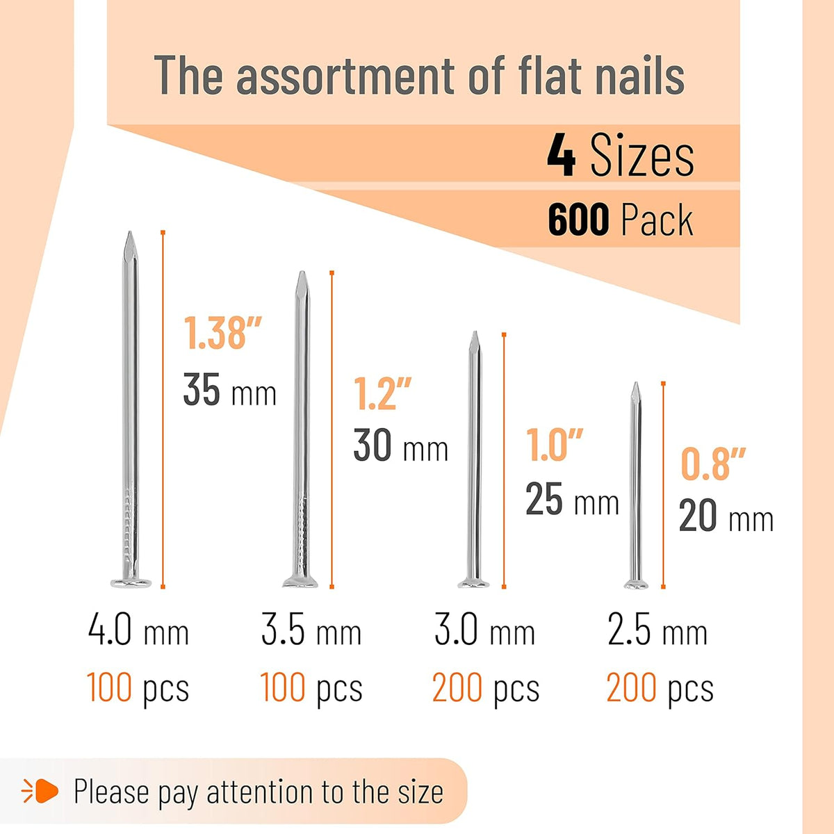 four included sizes: 35mm, 30mm, 25mm, and 20mm for varying weights and surfaces