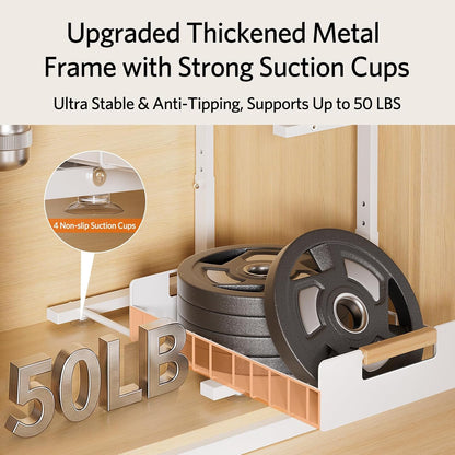 four large suction-cup anchors for anti-tipping stability