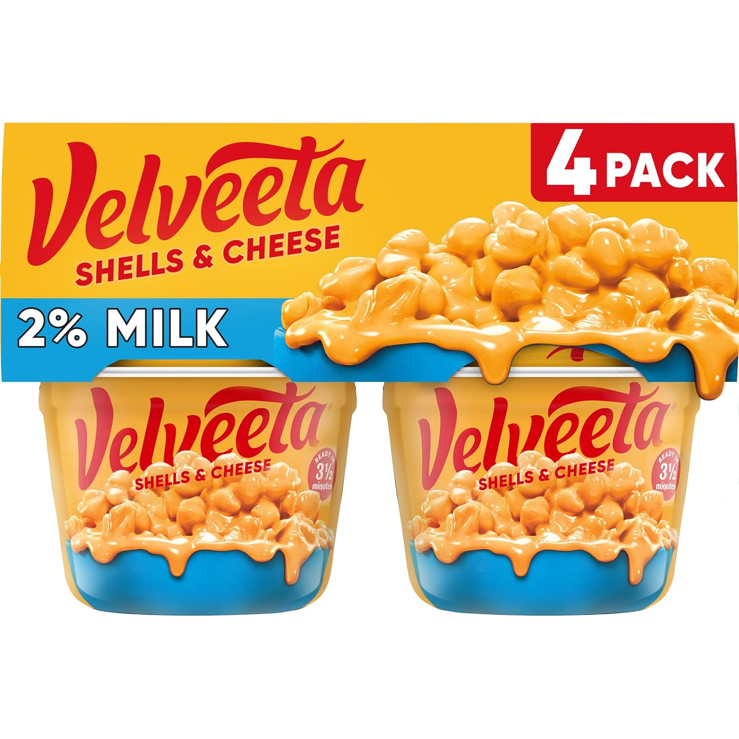 four-pack of 2.19 oz single-serve microwaveable cups