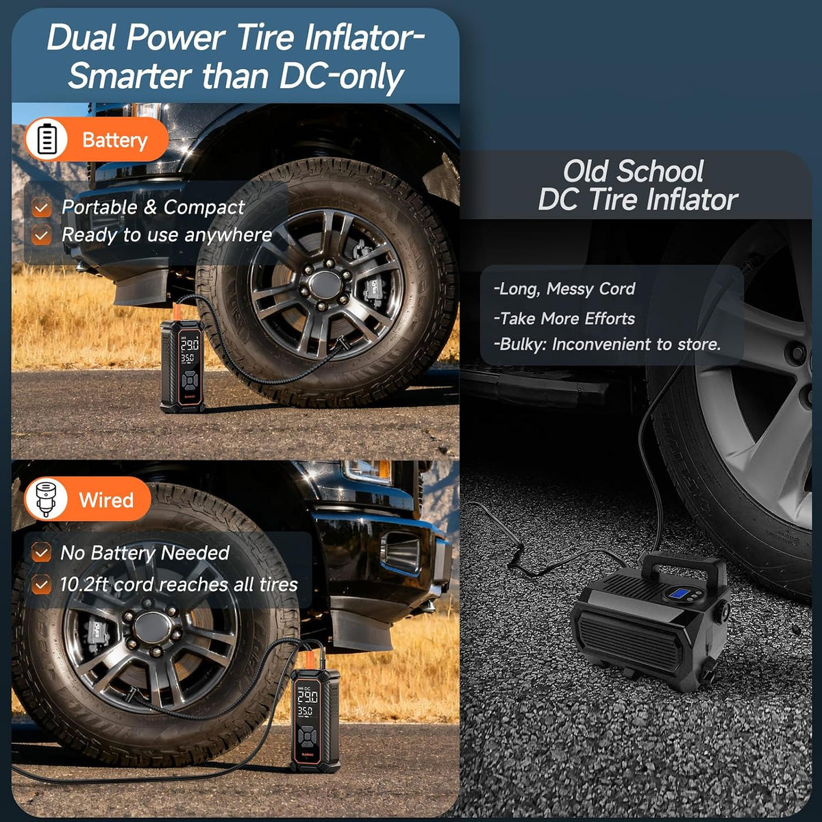 four preset modes for cars, bikes, motorcycles, and sports equipment with built-in memory of last setting