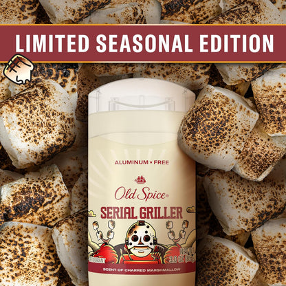 four seasonal scent variants: pumpking pumpkin spice, lumbersnack fresh pine, brochella citrus fizz, serial griller charred marshmallow