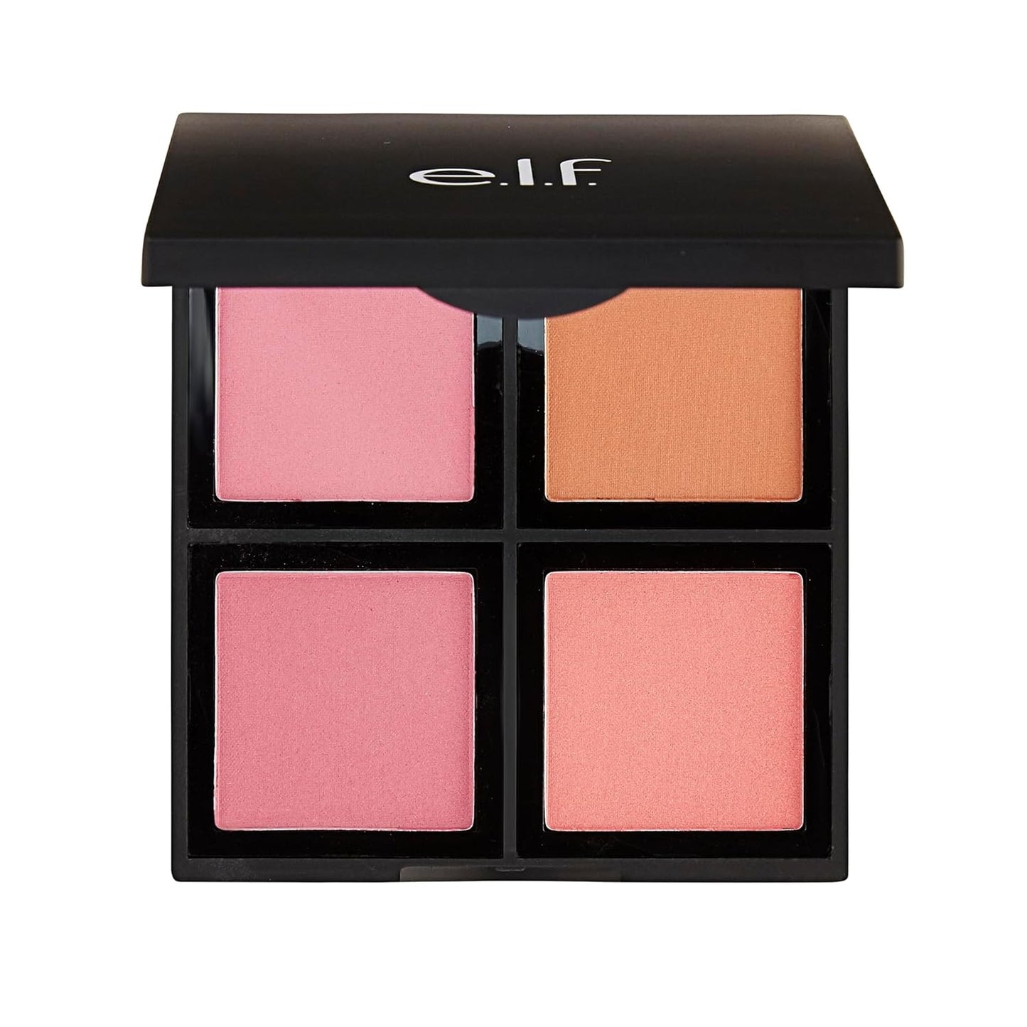 four-shade powder blush palette enabling custom color mixing