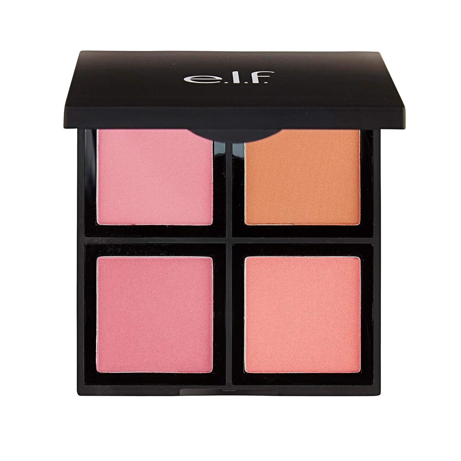 four-shade powder blush palette enabling custom color mixing