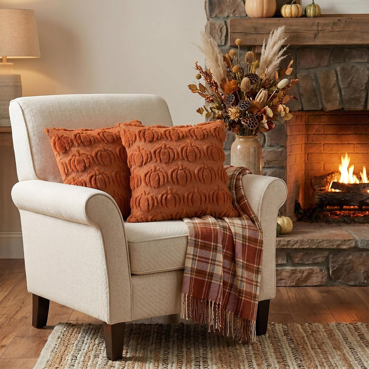 four size options: 16x16, 18x18, 20x20 square, and 20x12 lumbar