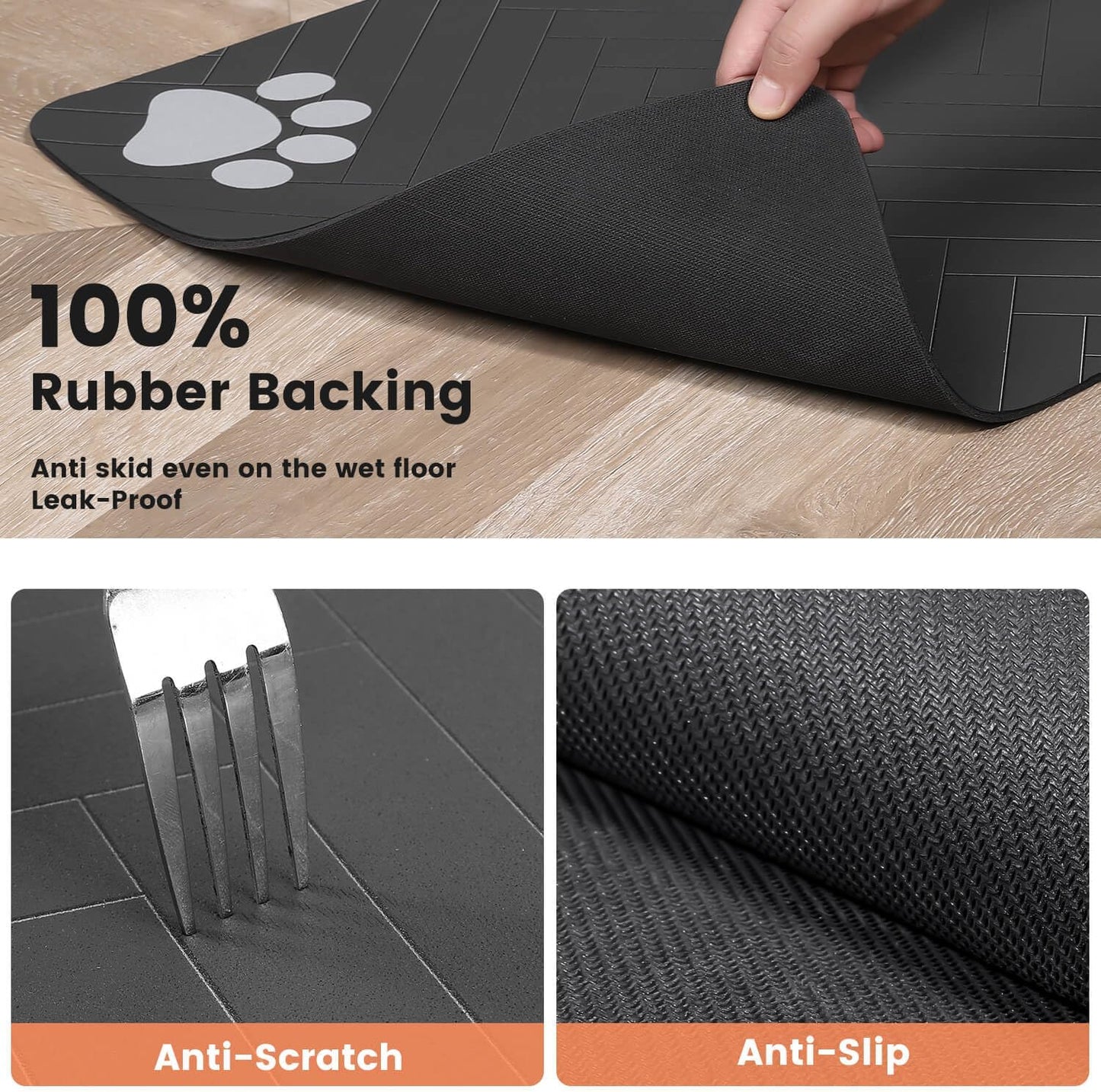 four size options (20"x12", 24"x16", 27"x17", 32"x22") for small to extra-large pets