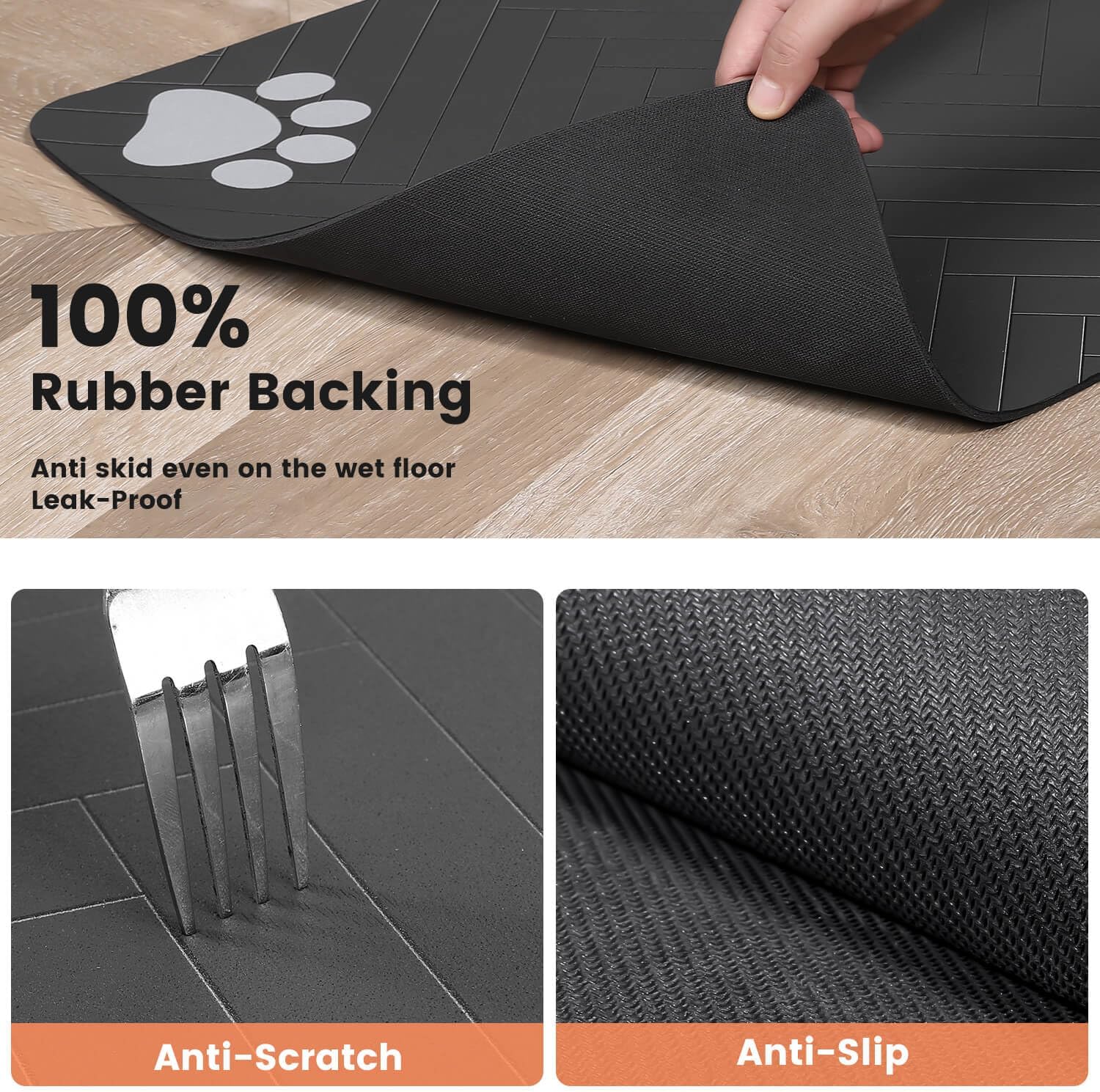 four size options (20"x12", 24"x16", 27"x17", 32"x22") for small to extra-large pets