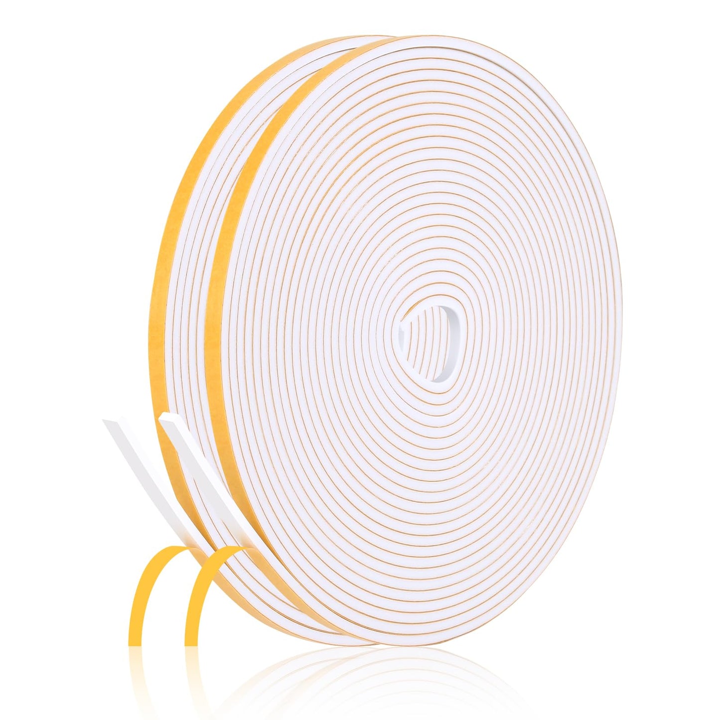 Fowong Weather Stripping Seal – Family-Safe Draft and Noise Barrier for Nurseries and Kids' Rooms, 16ft Foam Tape