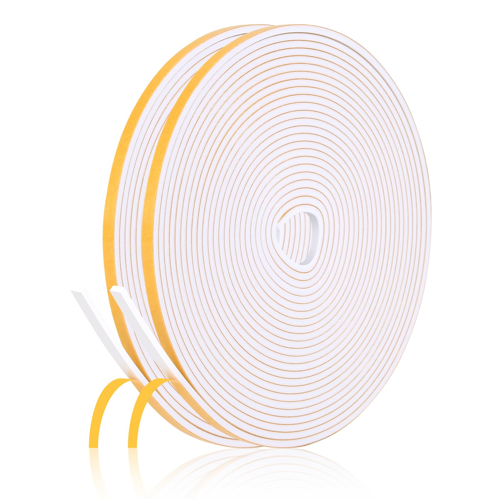 Fowong Weather Stripping Seal – Family-Safe Draft and Noise Barrier for Nurseries and Kids' Rooms, 16ft Foam Tape