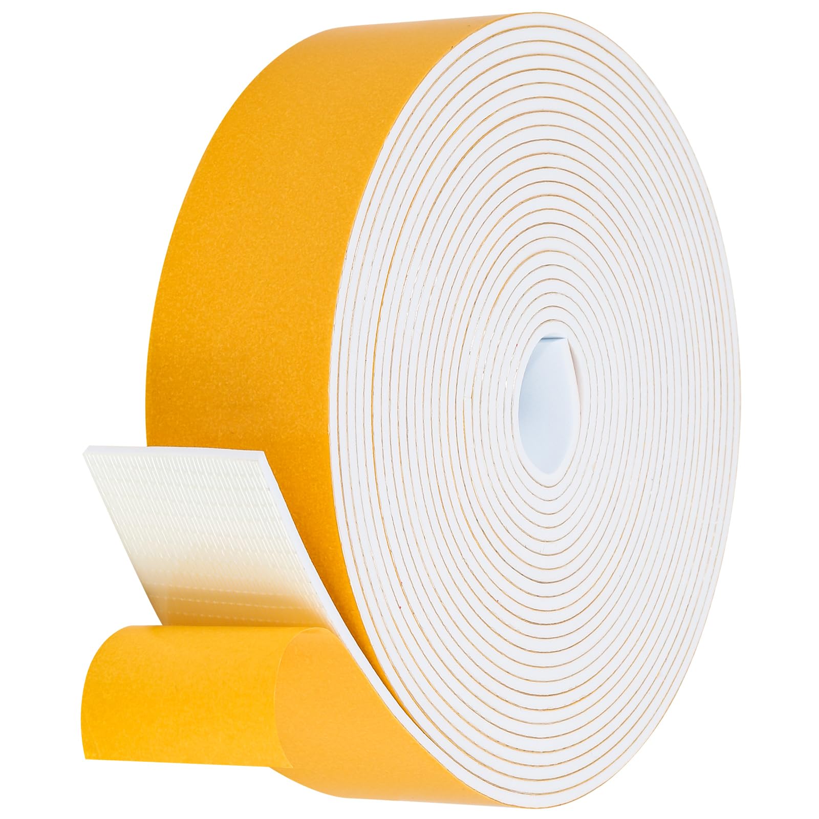 Fowong Weather Stripping Seal – Family-Safe Draft and Noise Barrier for Nurseries and Kids' Rooms, 16ft Foam Tape