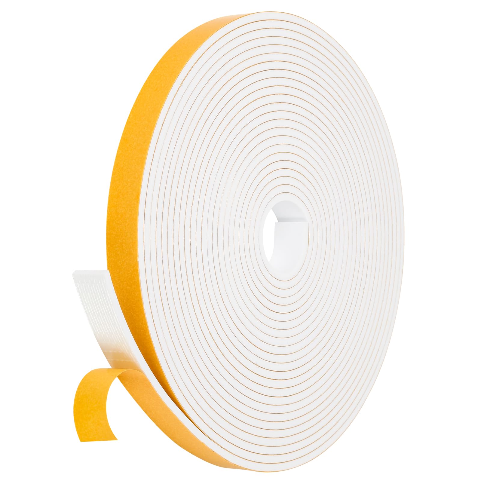 Fowong Weather Stripping Seal – Family-Safe Draft and Noise Barrier for Nurseries and Kids' Rooms, 16ft Foam Tape