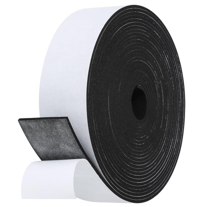 Fowong Weather Stripping Seal – Family-Safe Draft and Noise Barrier for Nurseries and Kids' Rooms, 16ft Foam Tape