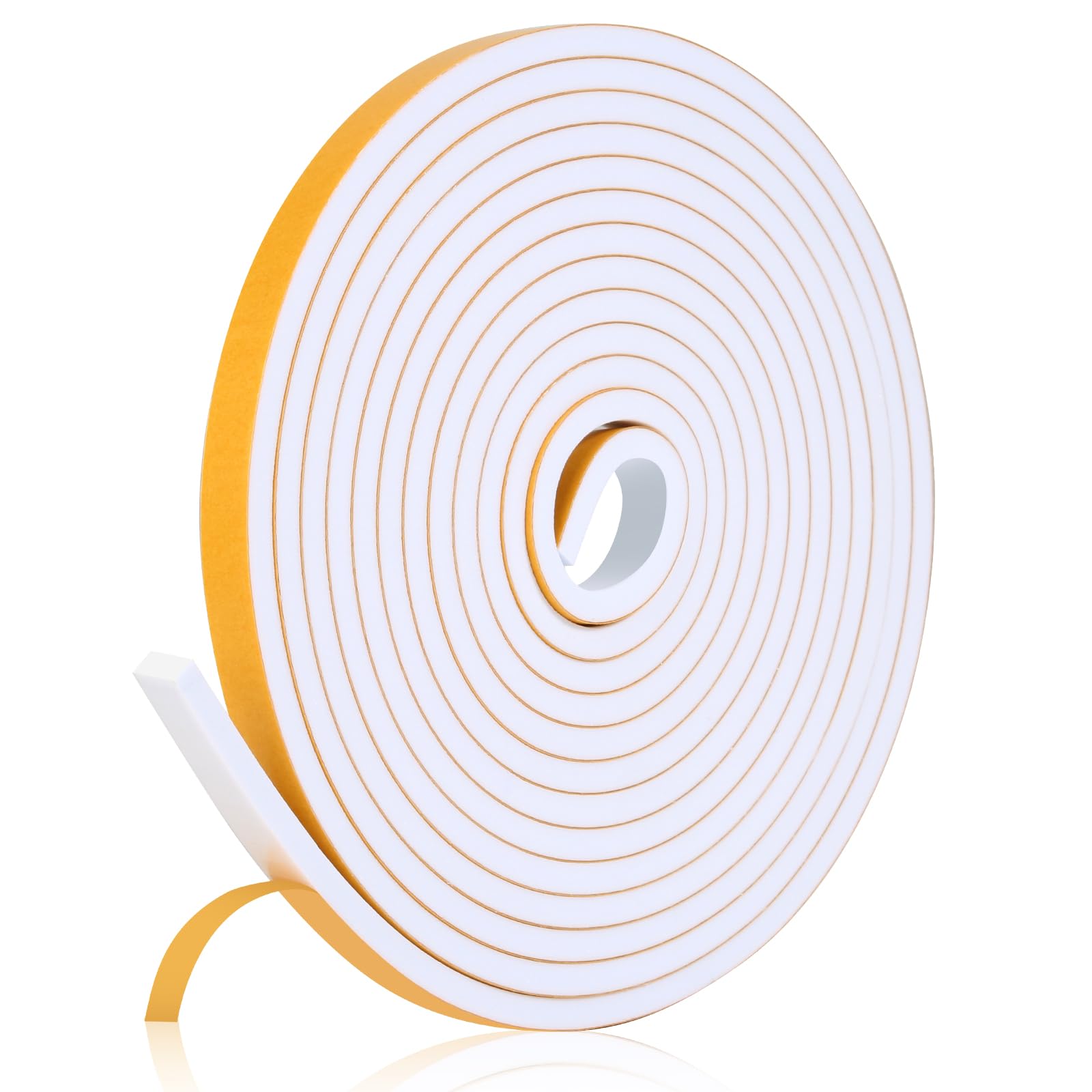 Fowong Weather Stripping Seal – Family-Safe Draft and Noise Barrier for Nurseries and Kids' Rooms, 16ft Foam Tape