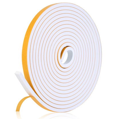 Fowong Weather Stripping Seal – Family-Safe Draft and Noise Barrier for Nurseries and Kids' Rooms, 16ft Foam Tape