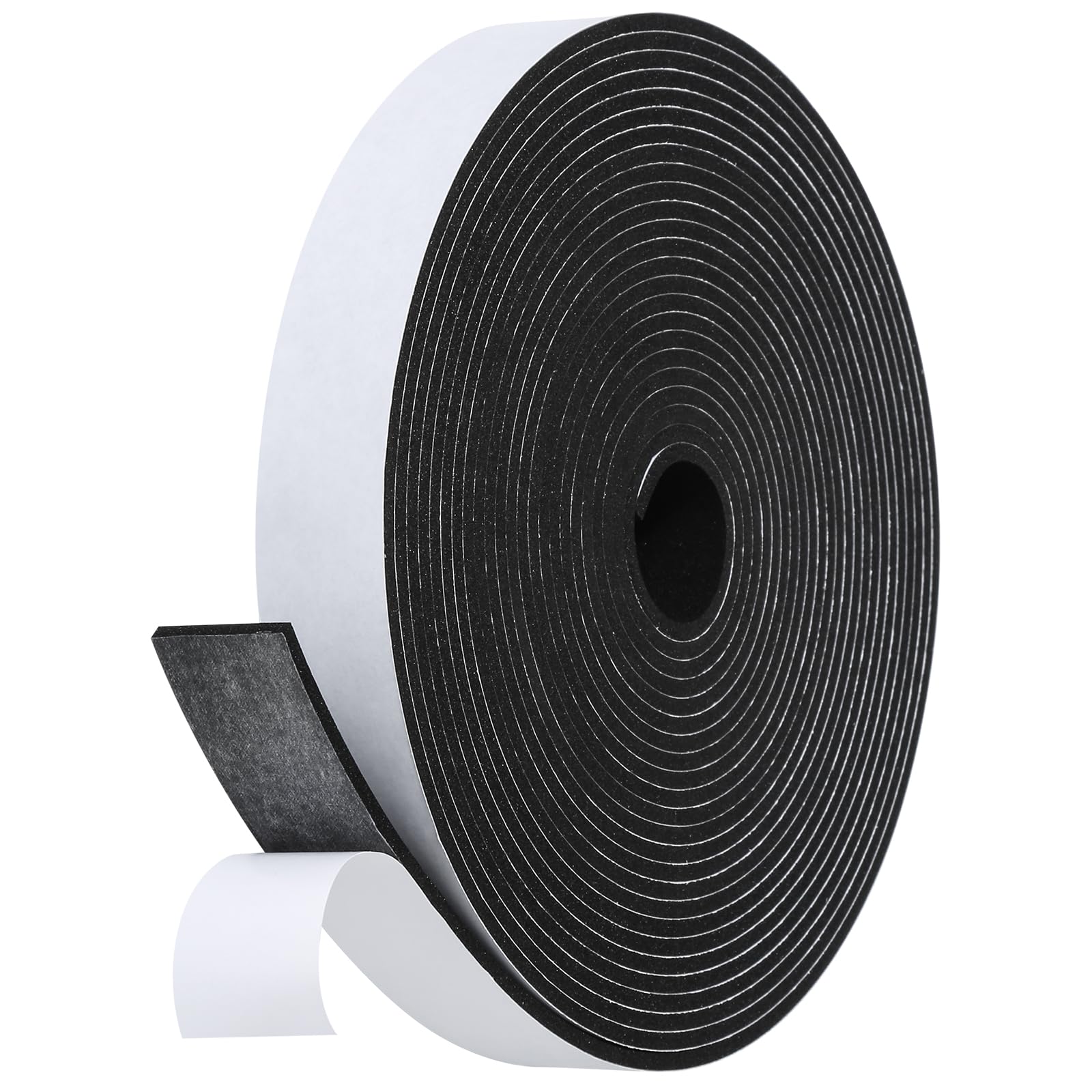 Fowong Weather Stripping Seal – Family-Safe Draft and Noise Barrier for Nurseries and Kids' Rooms, 16ft Foam Tape