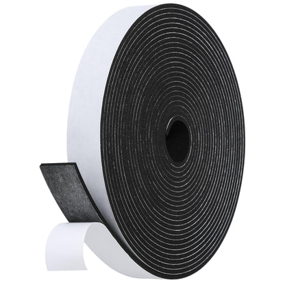 Fowong Weather Stripping Seal – Family-Safe Draft and Noise Barrier for Nurseries and Kids' Rooms, 16ft Foam Tape