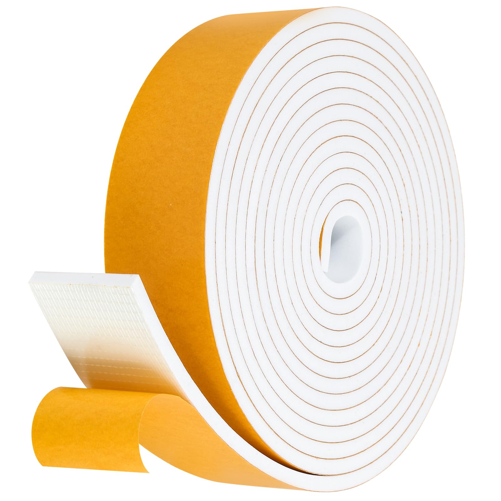 Fowong Weather Stripping Seal – Family-Safe Draft and Noise Barrier for Nurseries and Kids' Rooms, 16ft Foam Tape