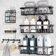 Black - 6-Piece Set with Hooks