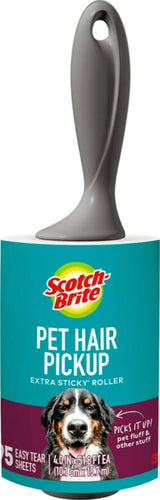 Scotch-Brite Pet Hair Lint Roller – Living Room Refresh for Couch and Throw Pillow Pet Fur, 95 Extra-Sticky Sheets