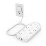 TESSAN Wall Mount Power Strip – College Dorm Room Gift Idea, Surge Protector for Students and Back to School