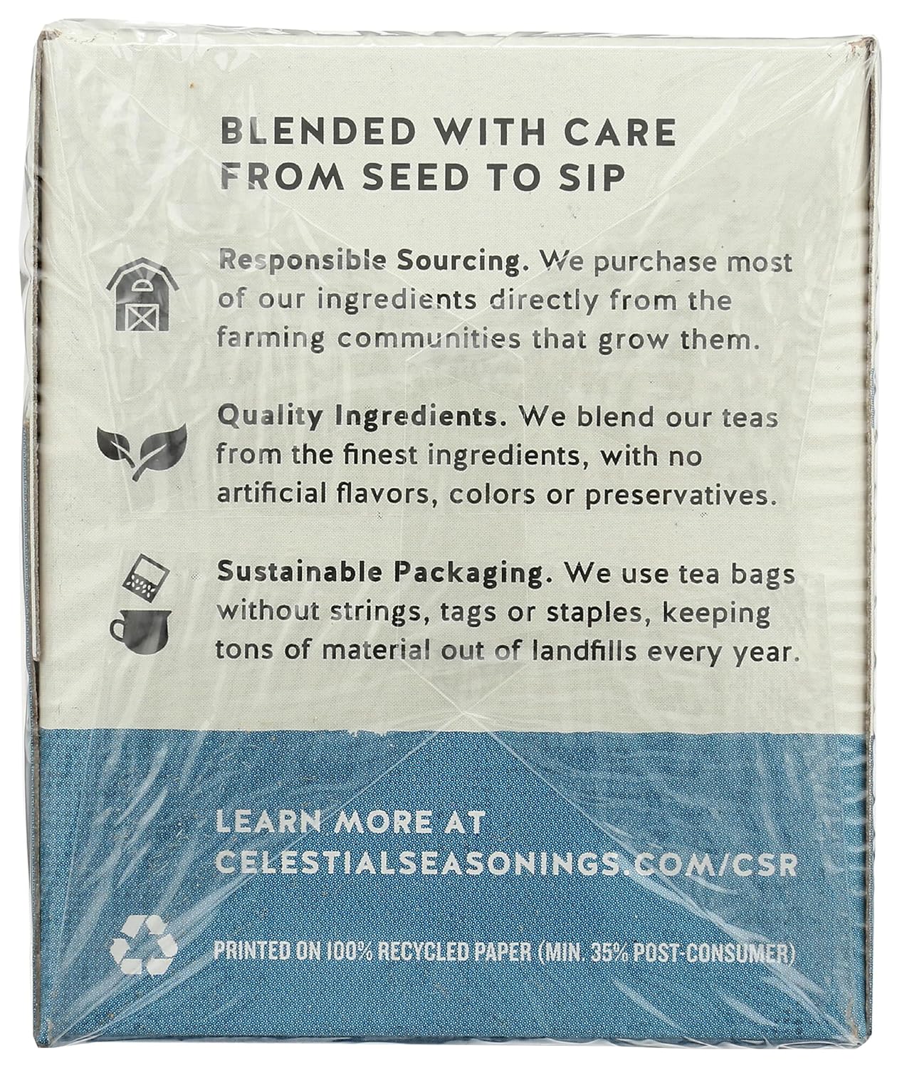 free from artificial flavors, colors, and preservatives
