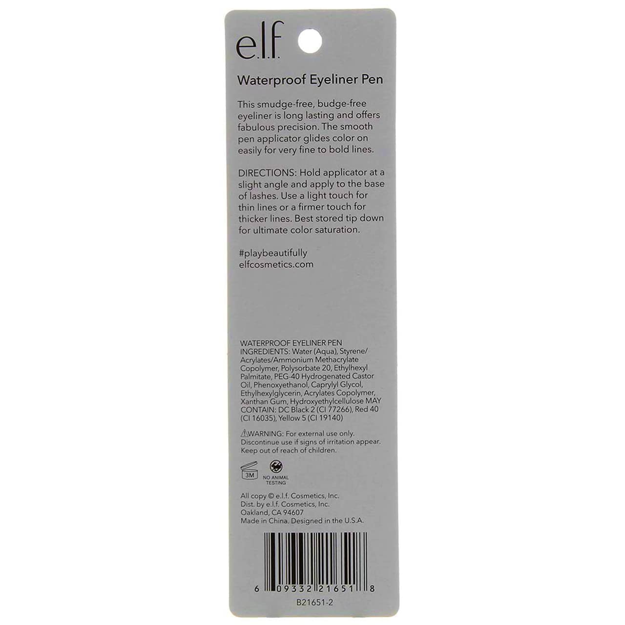 free from phthalates, parabens, nonylphenol, ethoxylates, triclosan, triclocarban, and hydroquinone