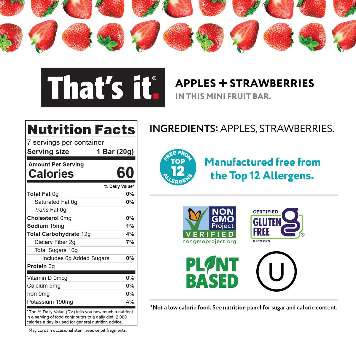 free from the top 12 common allergens including nuts, dairy, soy, gluten, and sesame