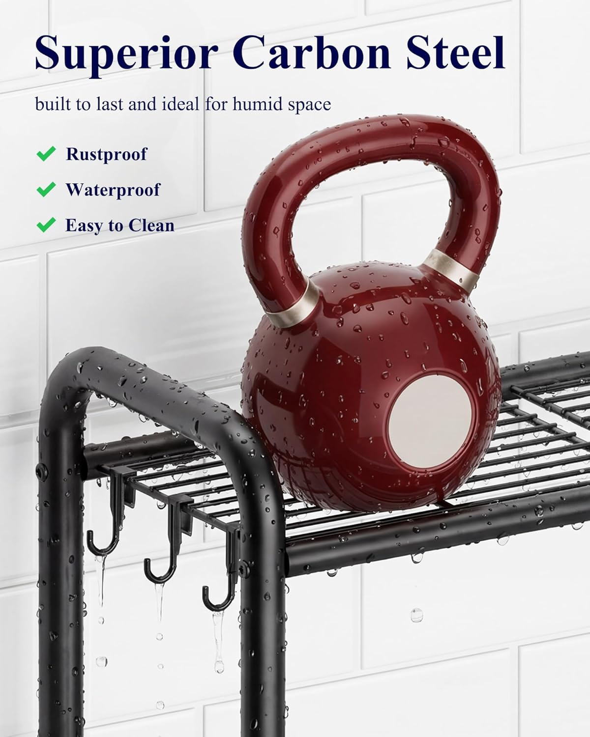 freestanding floor-mount installation that doubles as living room, balcony, or laundry shelving
