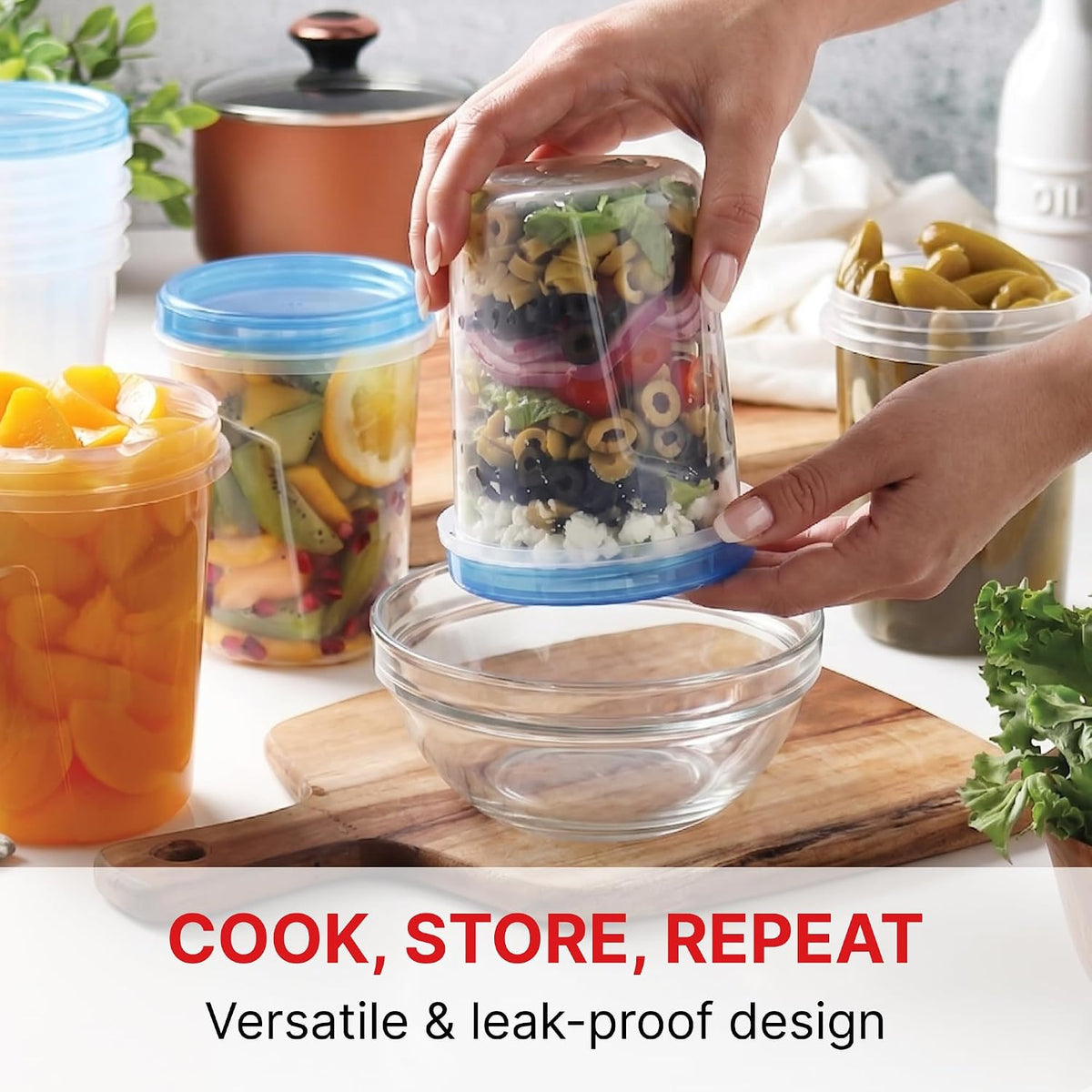 freezer, microwave, and dishwasher safe material