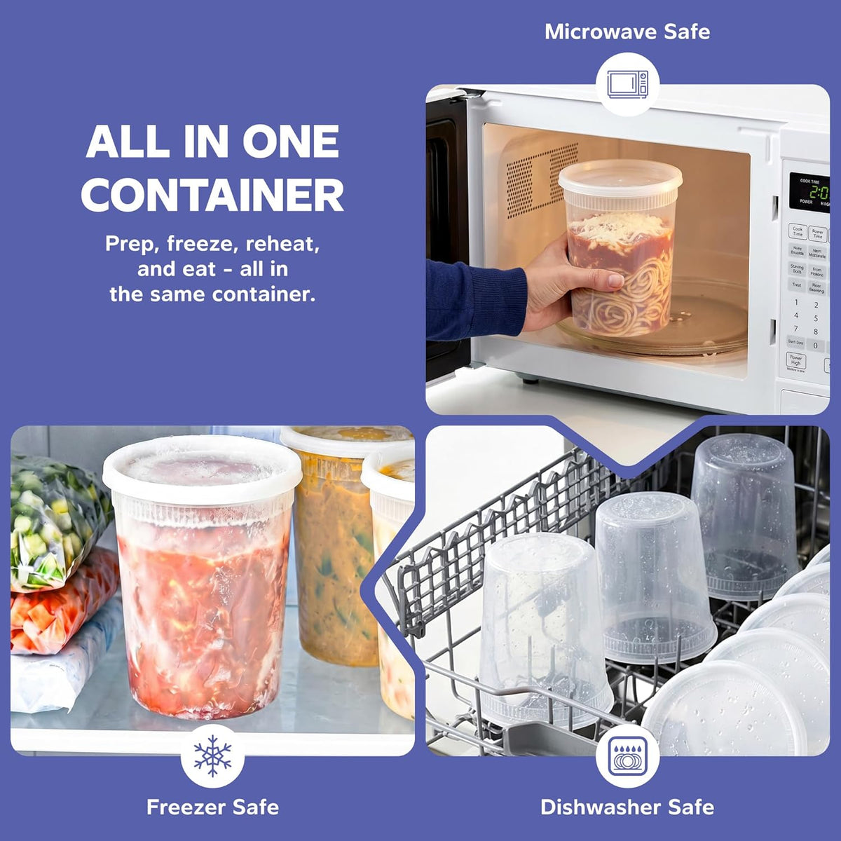 freezer-safe down to long-term storage temperatures