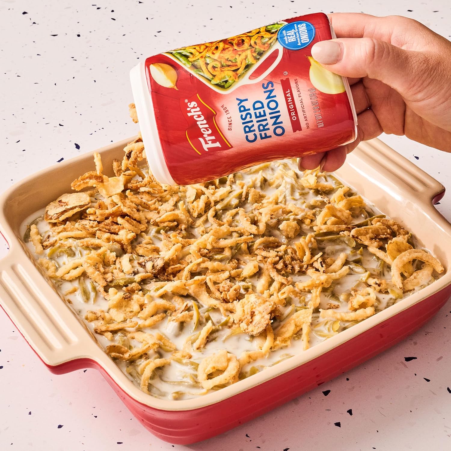 French's Crispy Fried Onions – Portable Crunchy Topping for Camping Meals, Picnics and Outdoor Dining
