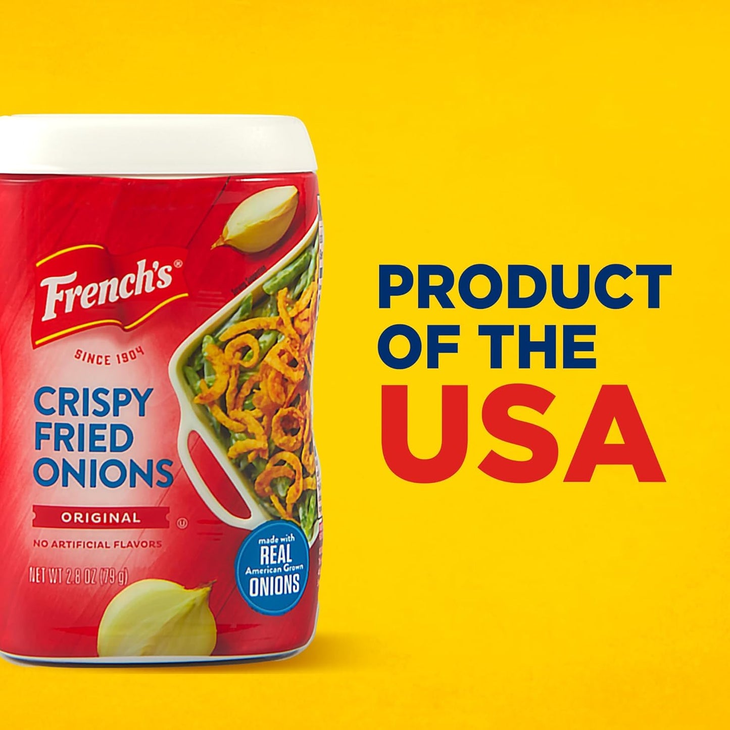 French's Crispy Fried Onions – Portable Crunchy Topping for Camping Meals, Picnics and Outdoor Dining